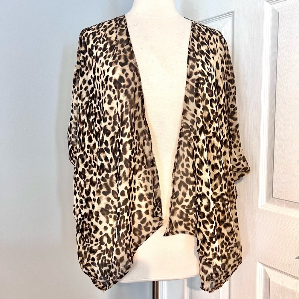 Forever 21 Sheer Leopard Cardigan